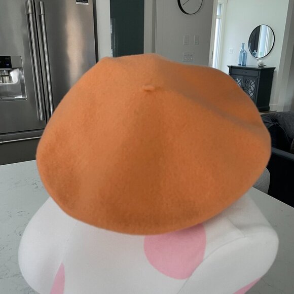 Patricia Dumont Classic Wool Blend Beret/Tam Hat Made in Italy Peach Sz OS - Picture 2 of 6